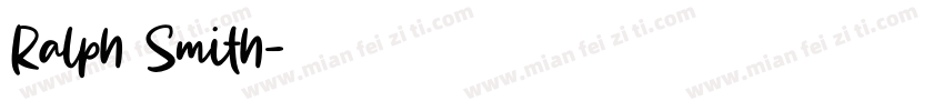Ralph Smith字体转换